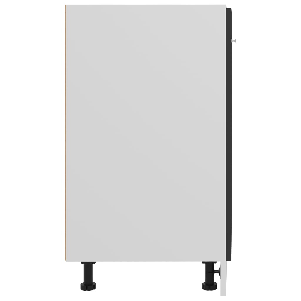 Unterschrank Lyon Schwarz 60x46x81,5 cm Holzwerkstoff