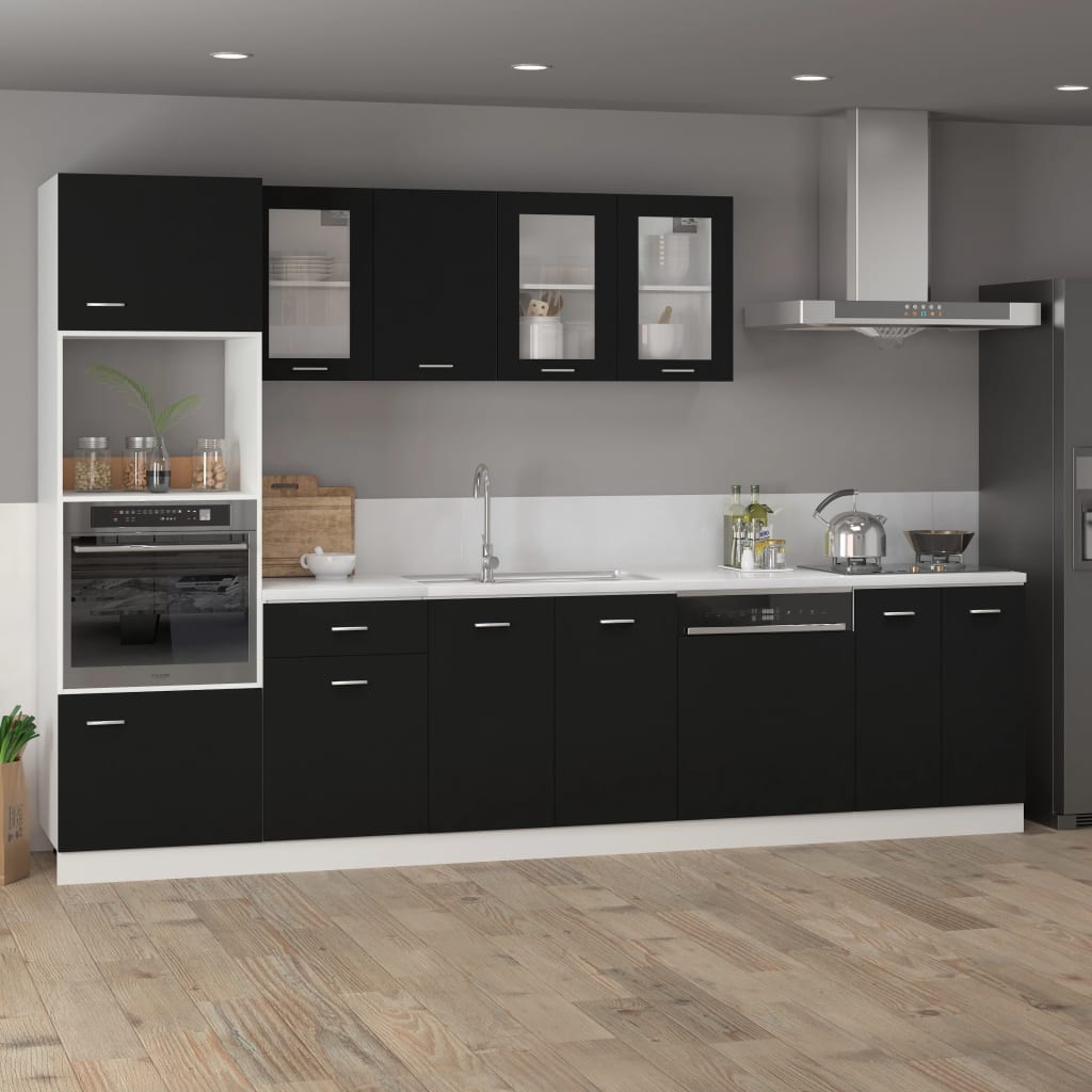 Schubunterschrank Lyon Schwarz 50x46x81,5 cm Holzwerkstoff