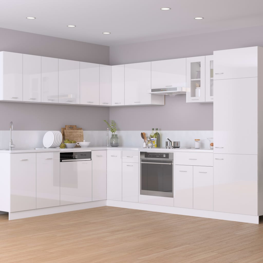 Hängeschrank Lyon Hochglanz-Weiß 50x31x60 cm Holzwerkstoff