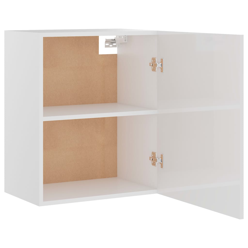 Hängeschrank Lyon Hochglanz-Weiß 50x31x60 cm Holzwerkstoff