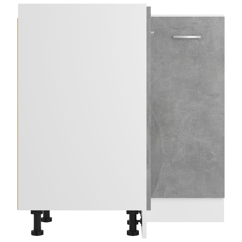 Eckunterschrank Lyon Betongrau 75,5x75,5x81,5 cm Holzwerkstoff