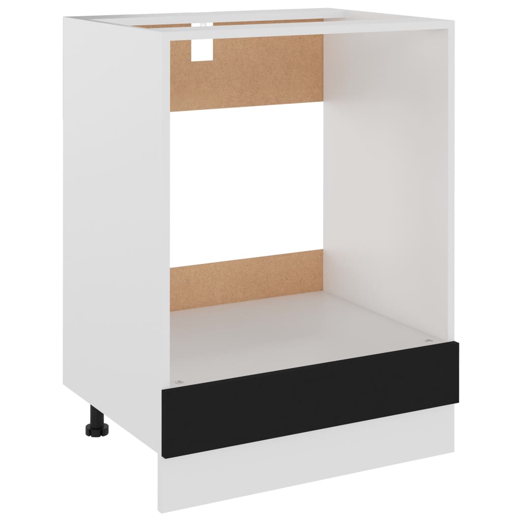 Herdumbauschrank Riga Schwarz 60x46x81,5 cm Holzwerkstoff