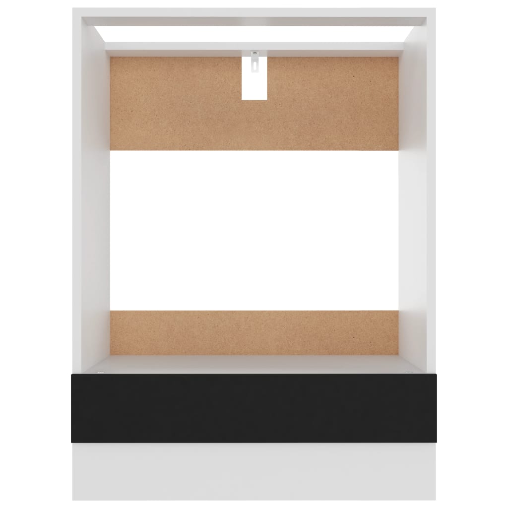 Herdumbauschrank Riga Schwarz 60x46x81,5 cm Holzwerkstoff