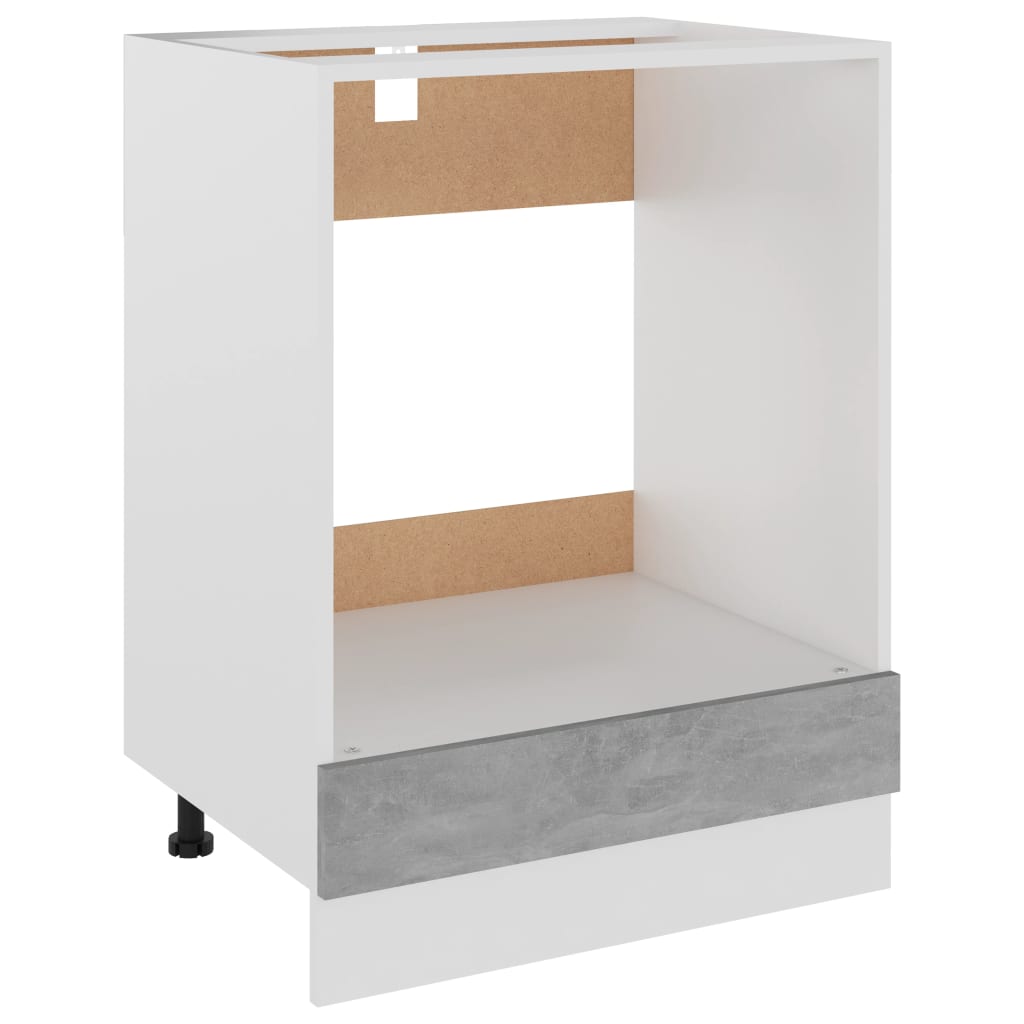 Herdumbauschrank Lyon Betongrau 60x46x81,5 cm Holzwerkstoff