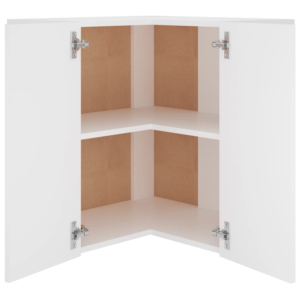 Eckhängeschrank Lyon Weiß 57x57x60 cm Holzwerkstoff