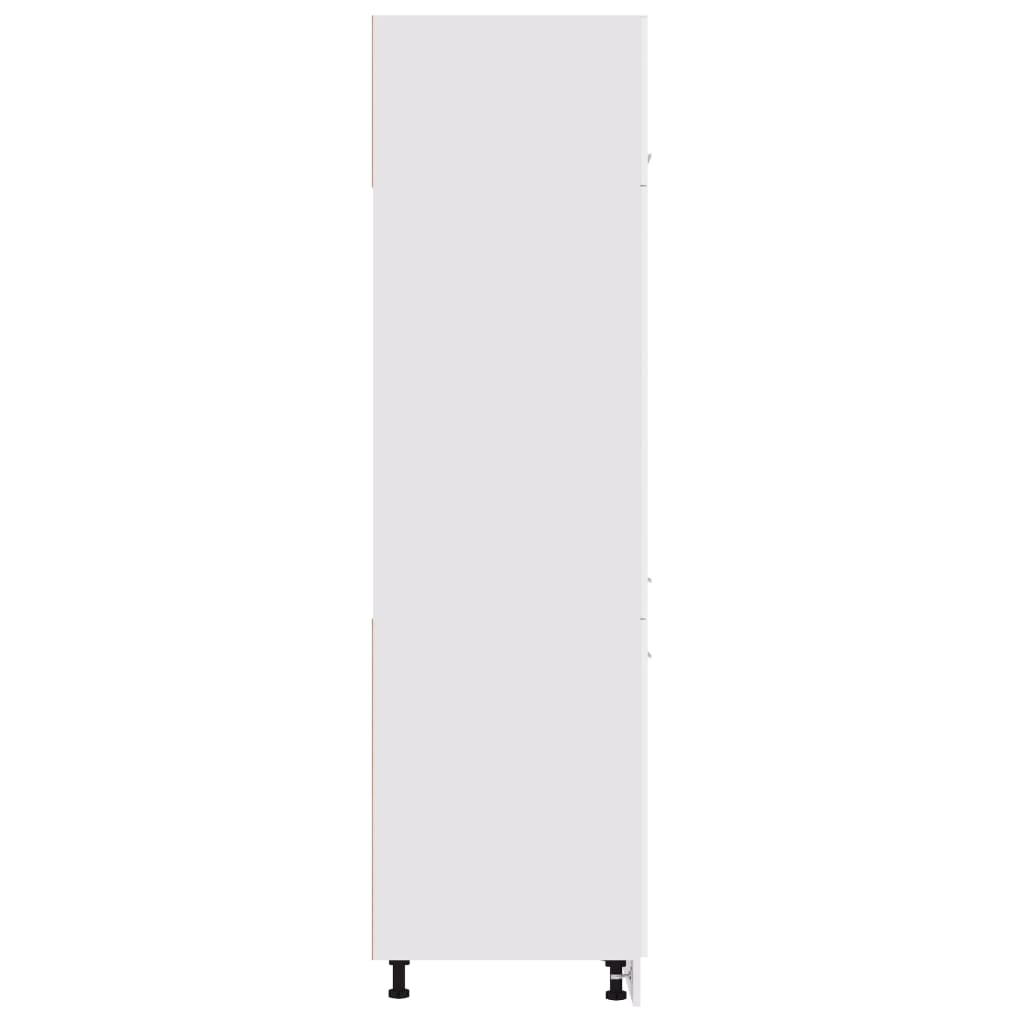 Kühlumbauschrank Lyon Hochglanz-Weiß 60x57x207 cm Holzwerkstoff