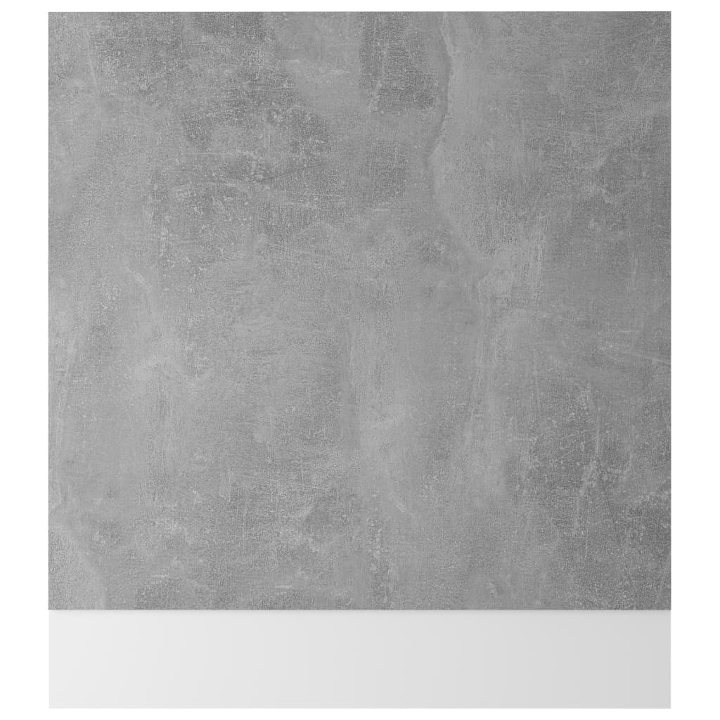 Opvaskemaskine panel betongrå 59,5x3x67 cm træmateriale