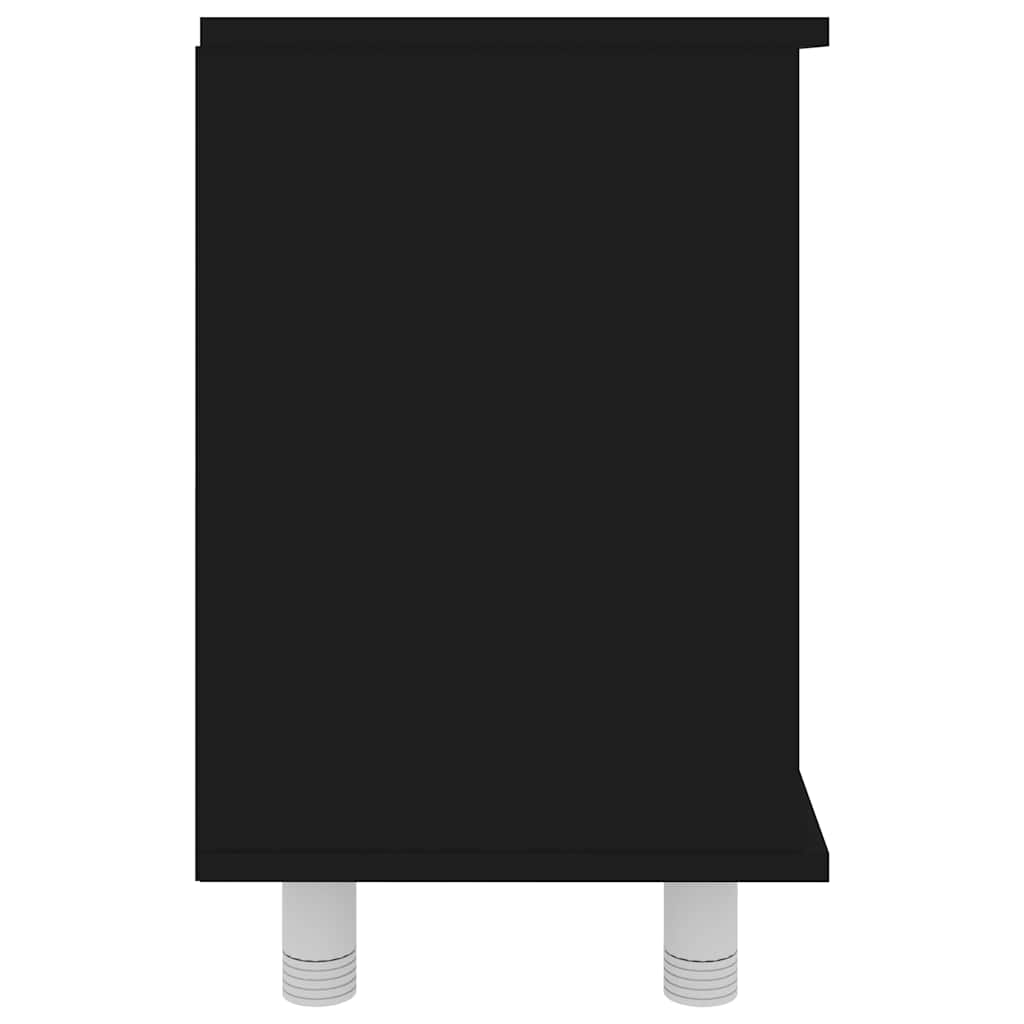 Badeværelsesskab Sort 60x32x53,5 cm Træ Materiale
