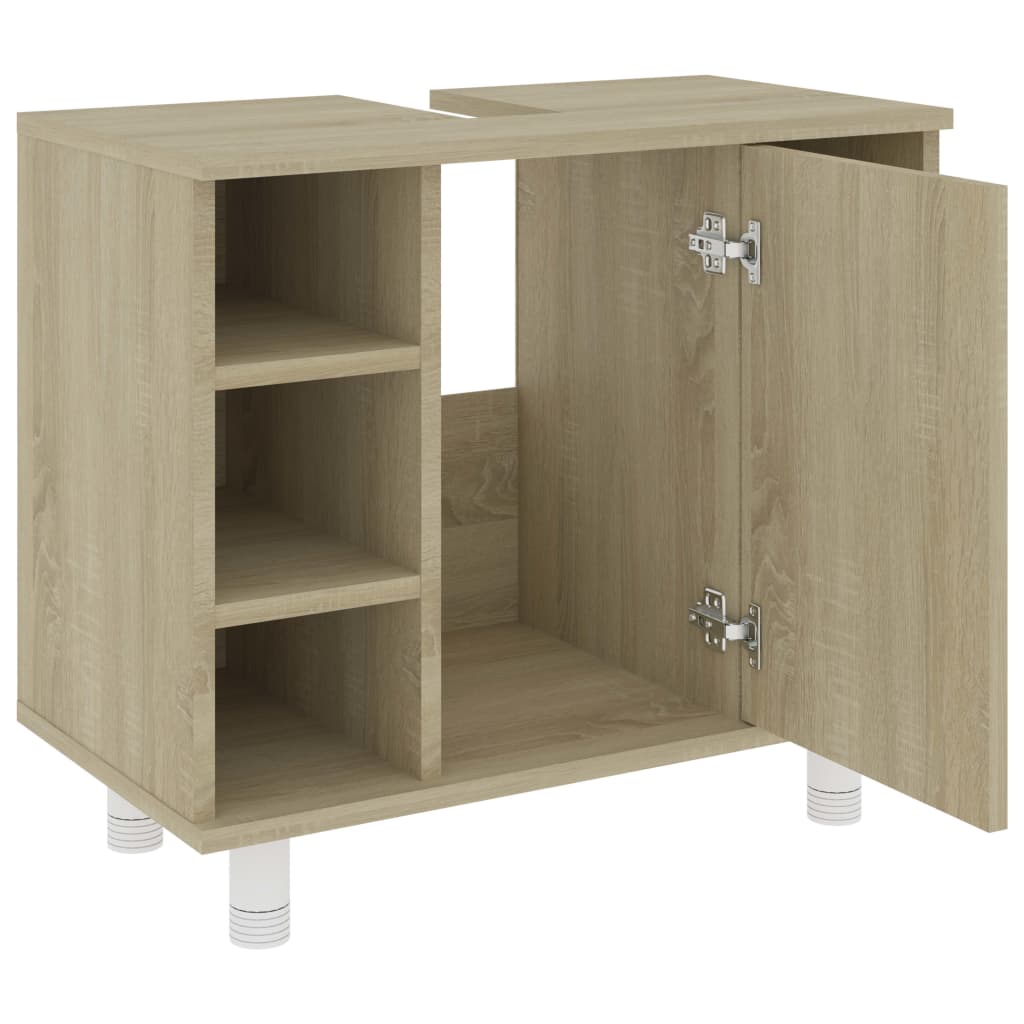 Badeværelsesskab Sonoma Eg 60x32x53,5 cm Træ Materiale