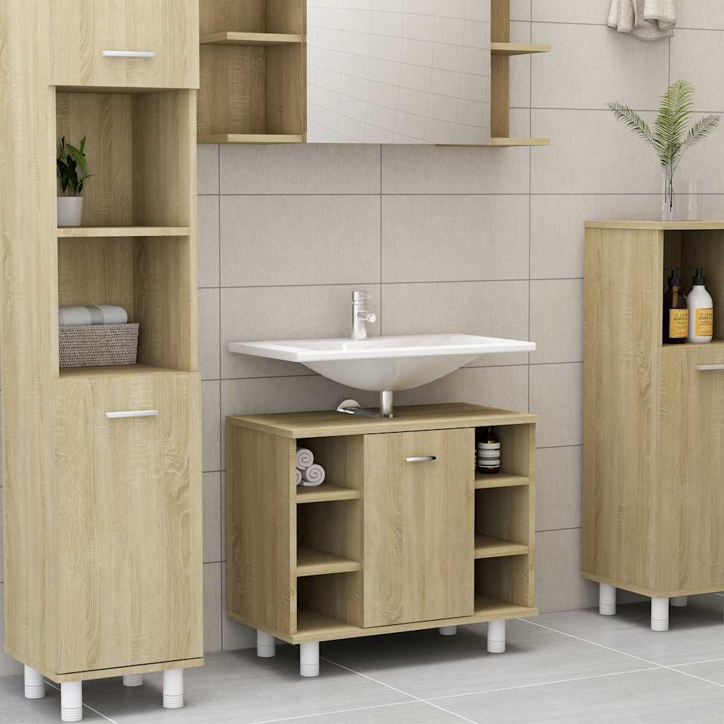 Badeværelsesskab Sonoma Eg 60x32x53,5 cm Træ Materiale