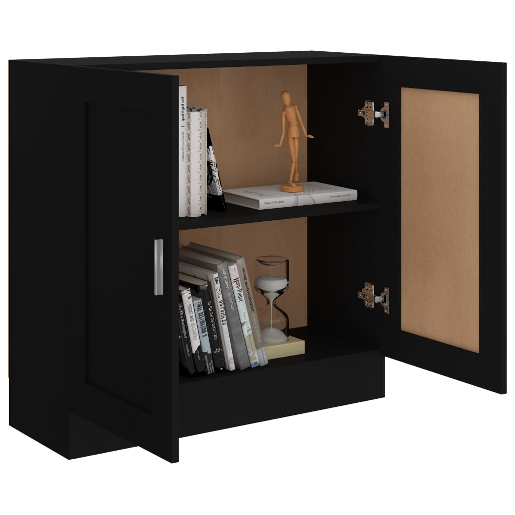 Reol Sort 82,5x30,5x80 cm Træ Materiale