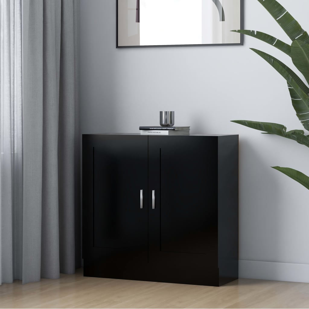 Reol Sort 82,5x30,5x80 cm Træ Materiale