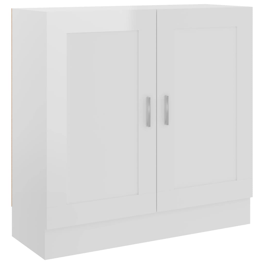 Reol Højglans Hvid 82,5x30,5x80 cm Træ Materiale