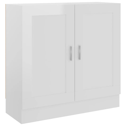 Bücherschrank Hochglanz-Weiß 82,5x30,5x80 cm Holzwerkstoff