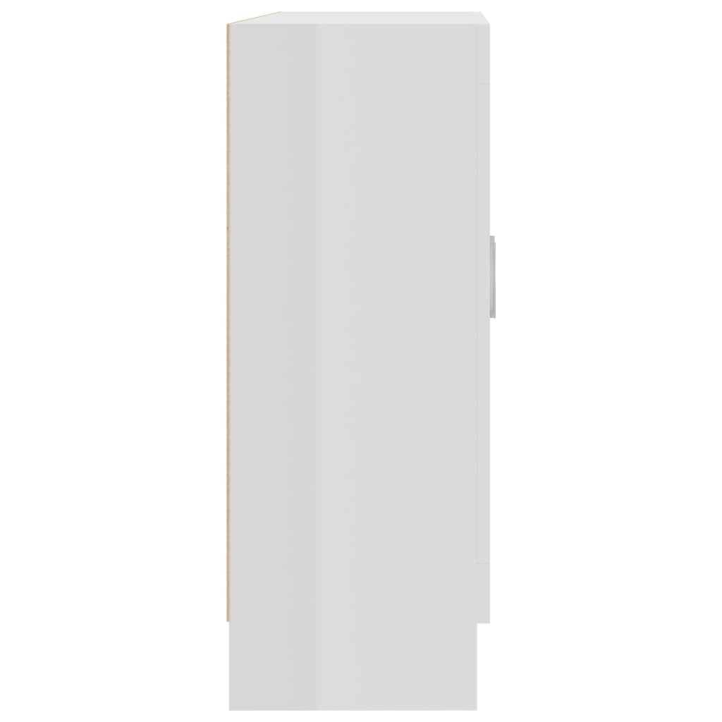Reol Højglans Hvid 82,5x30,5x80 cm Træ Materiale