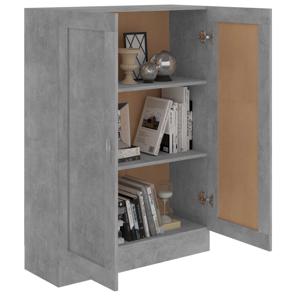 Reol Beton Grå 82,5x30,5x115 cm Træ Materiale