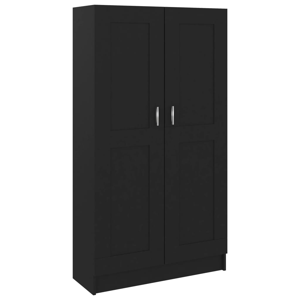Bogreol Sort 82,5x30,5x150 cm Træ Materiale