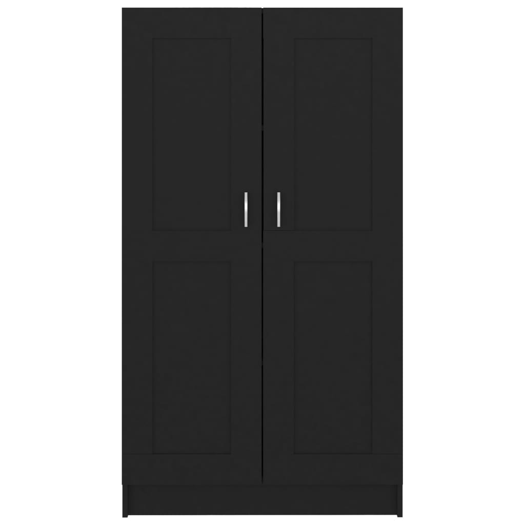 Bogreol Sort 82,5x30,5x150 cm Træ Materiale