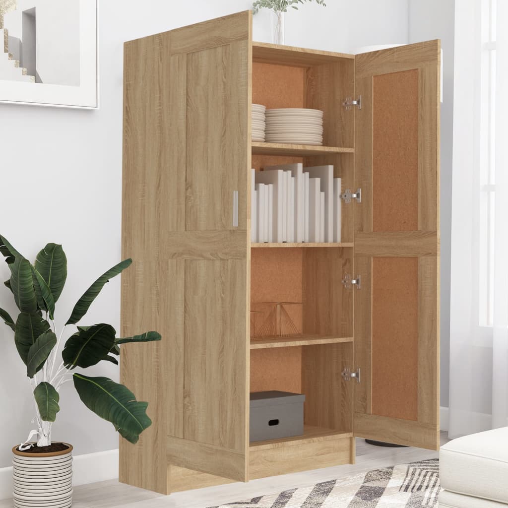 Bogreol Sonoma Eg 82,5x30,5x150 cm Træ Materiale