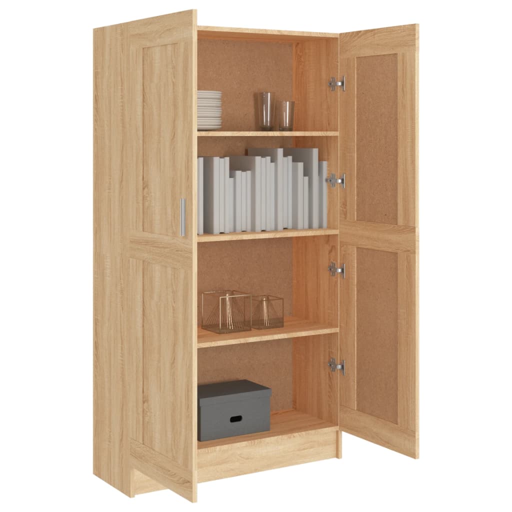 Bogreol Sonoma Eg 82,5x30,5x150 cm Træ Materiale