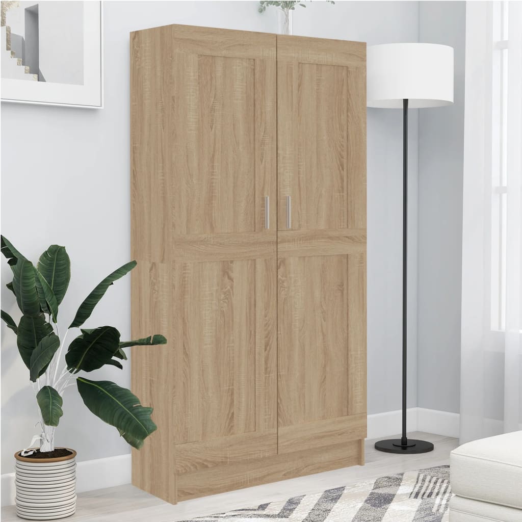 Bogreol Sonoma Eg 82,5x30,5x150 cm Træ Materiale