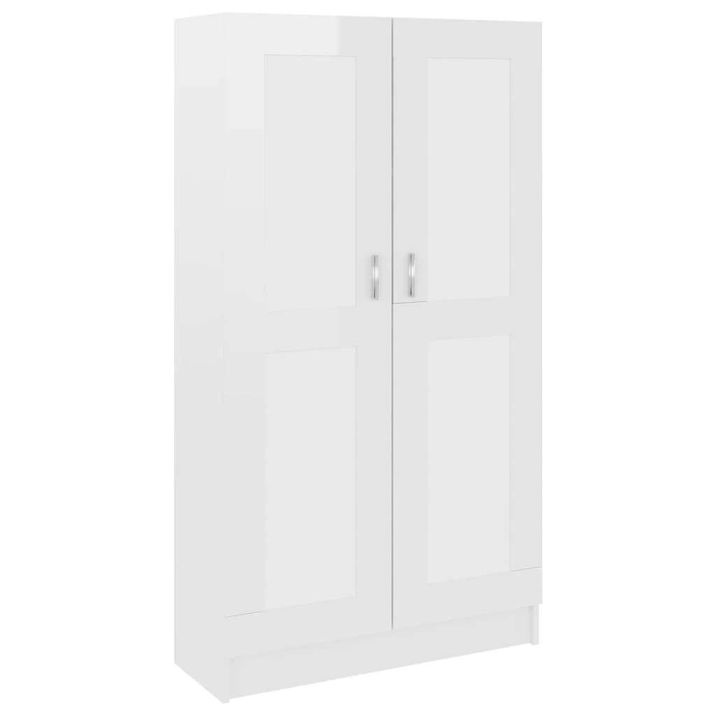 Reol Højglans Hvid 82,5x30,5x150 cm Træ Materiale