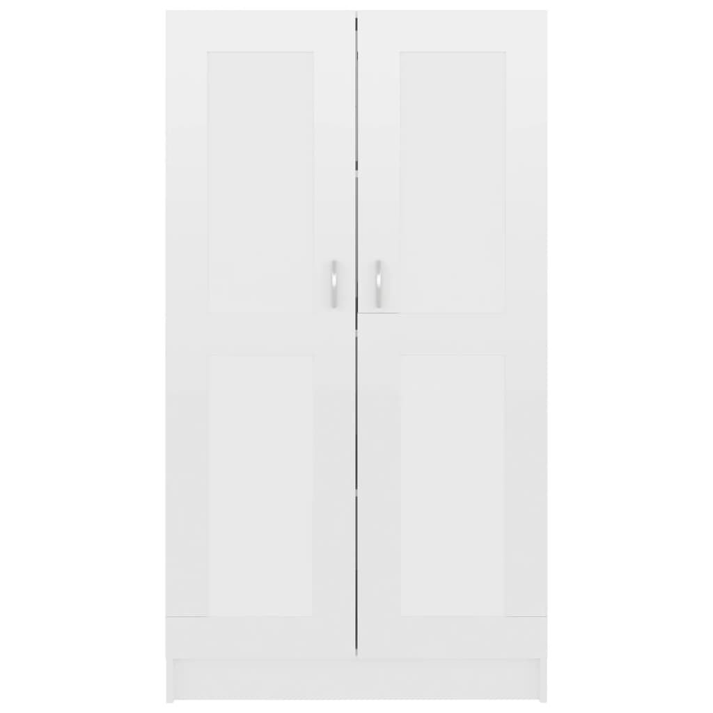 Reol Højglans Hvid 82,5x30,5x150 cm Træ Materiale