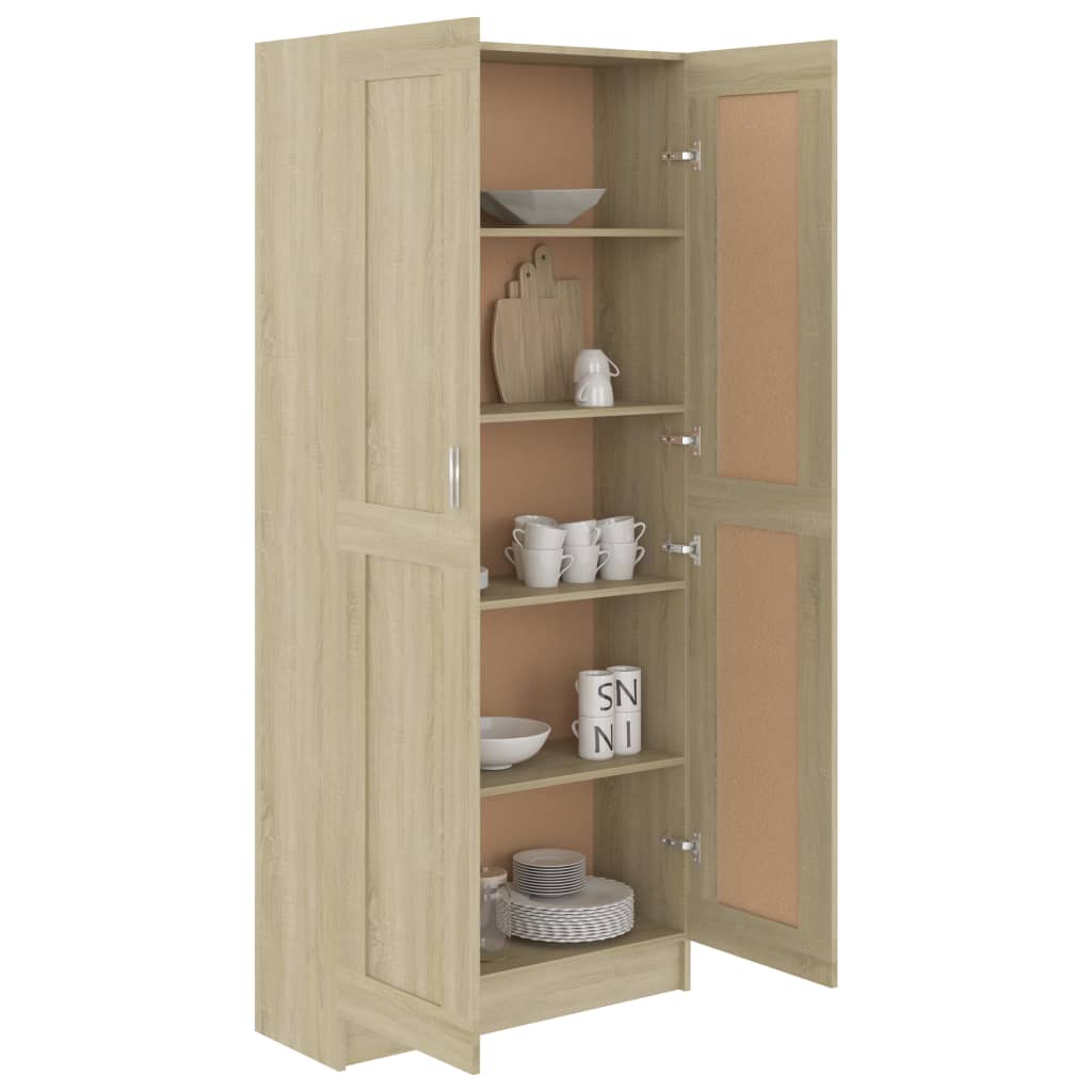 Reol Sonoma Eg 82,5x30,5x185,5 cm Træ Materiale