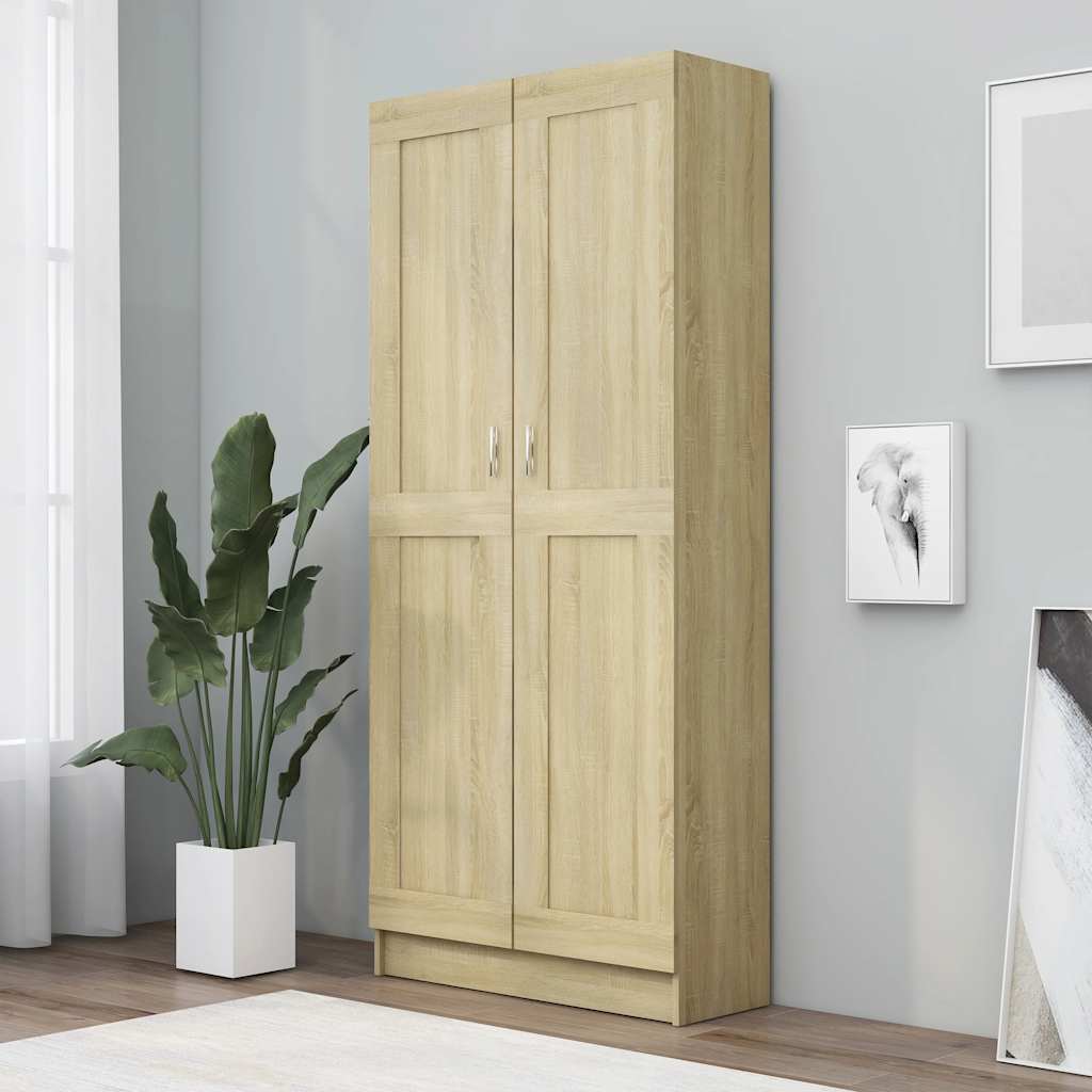 Reol Sonoma Eg 82,5x30,5x185,5 cm Træ Materiale