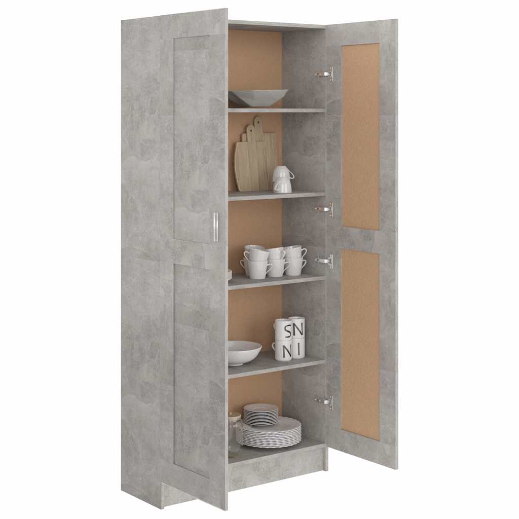 Reol Beton Grå 82,5x30,5x185,5 cm Træ Materiale