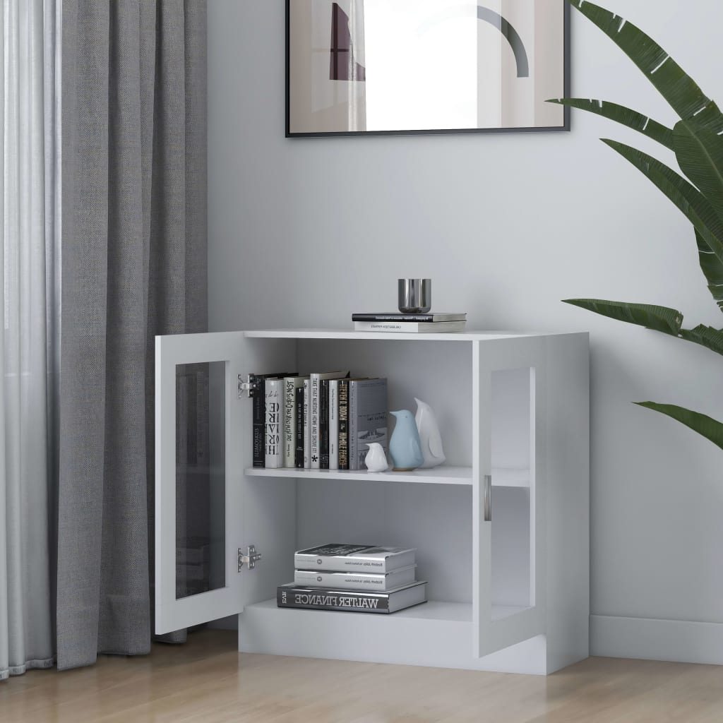 Vitrineskab Hvid 82,5x30,5x80 cm Træmateriale