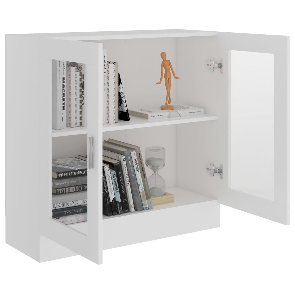 Vitrineskab Hvid 82,5x30,5x80 cm Træmateriale