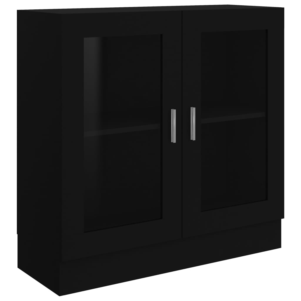 Vitrineskab Sort 82,5x30,5x80 cm Træmateriale