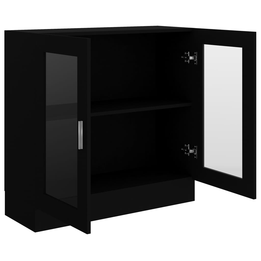 Vitrineskab Sort 82,5x30,5x80 cm Træmateriale