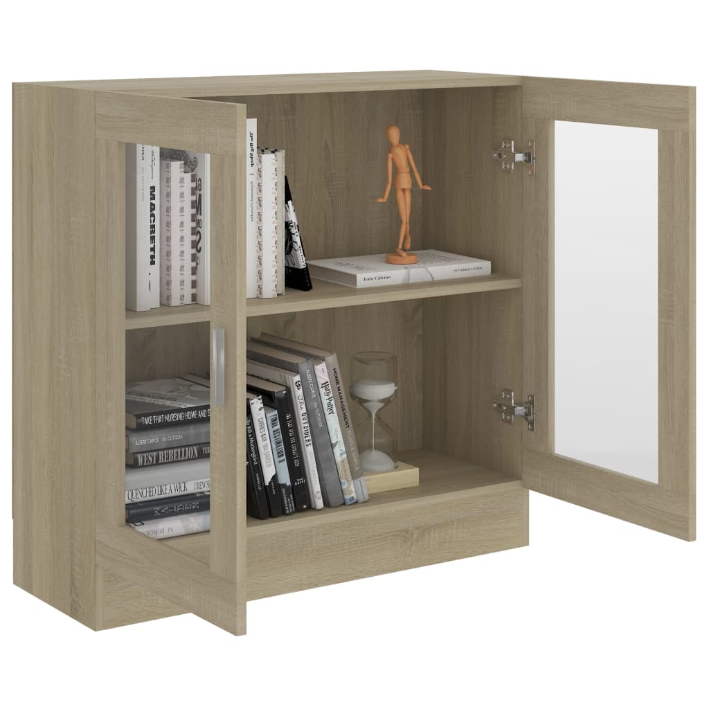 Vitrineskab Sonoma eg 82,5x30,5x80 cm træmateriale