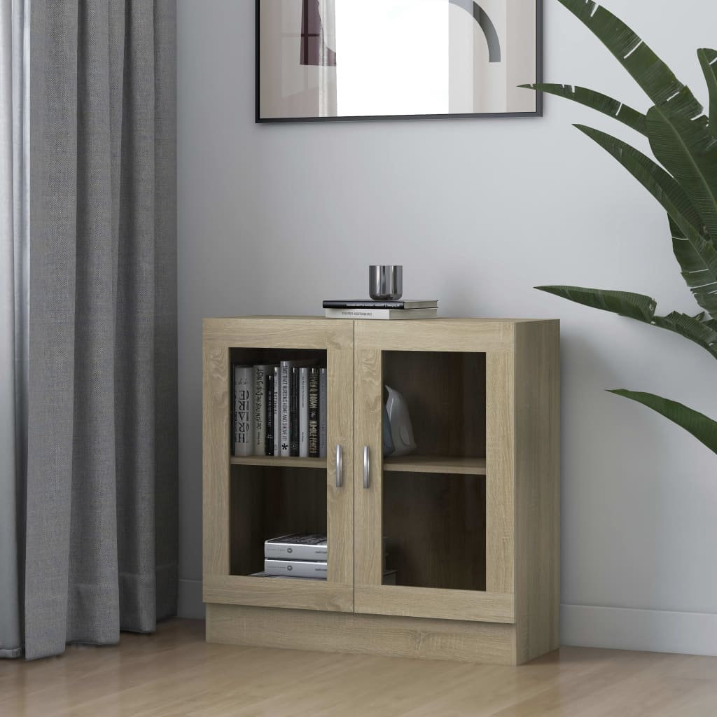 Vitrineskab Sonoma eg 82,5x30,5x80 cm træmateriale