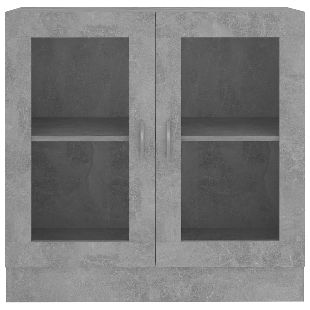 Vitrineskab Beton Grå 82,5x30,5x80 cm Træ Materiale