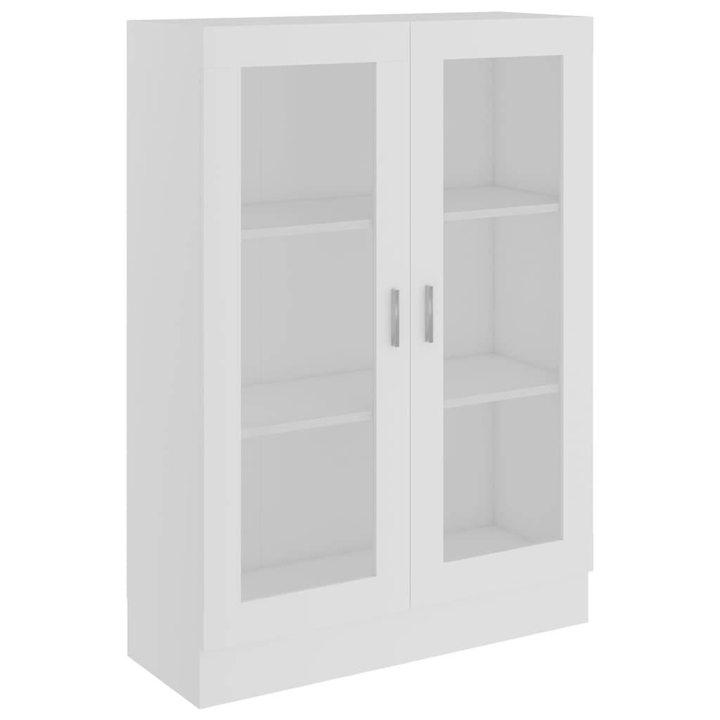 Vitrineskab Hvid 82,5x30,5x115 cm Træ Materiale