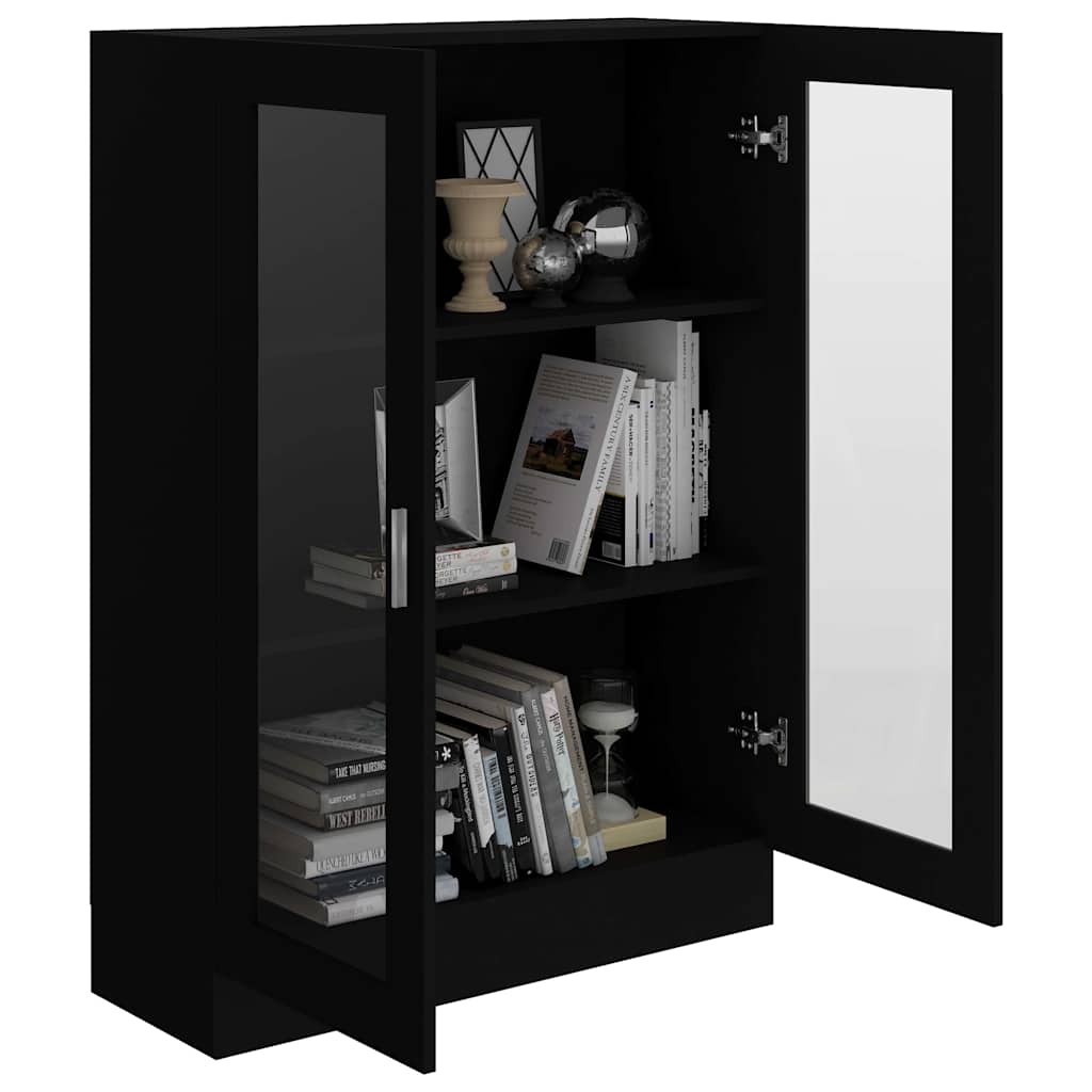 Vitrineskab Sort 82,5x30,5x115 cm Træ Materiale