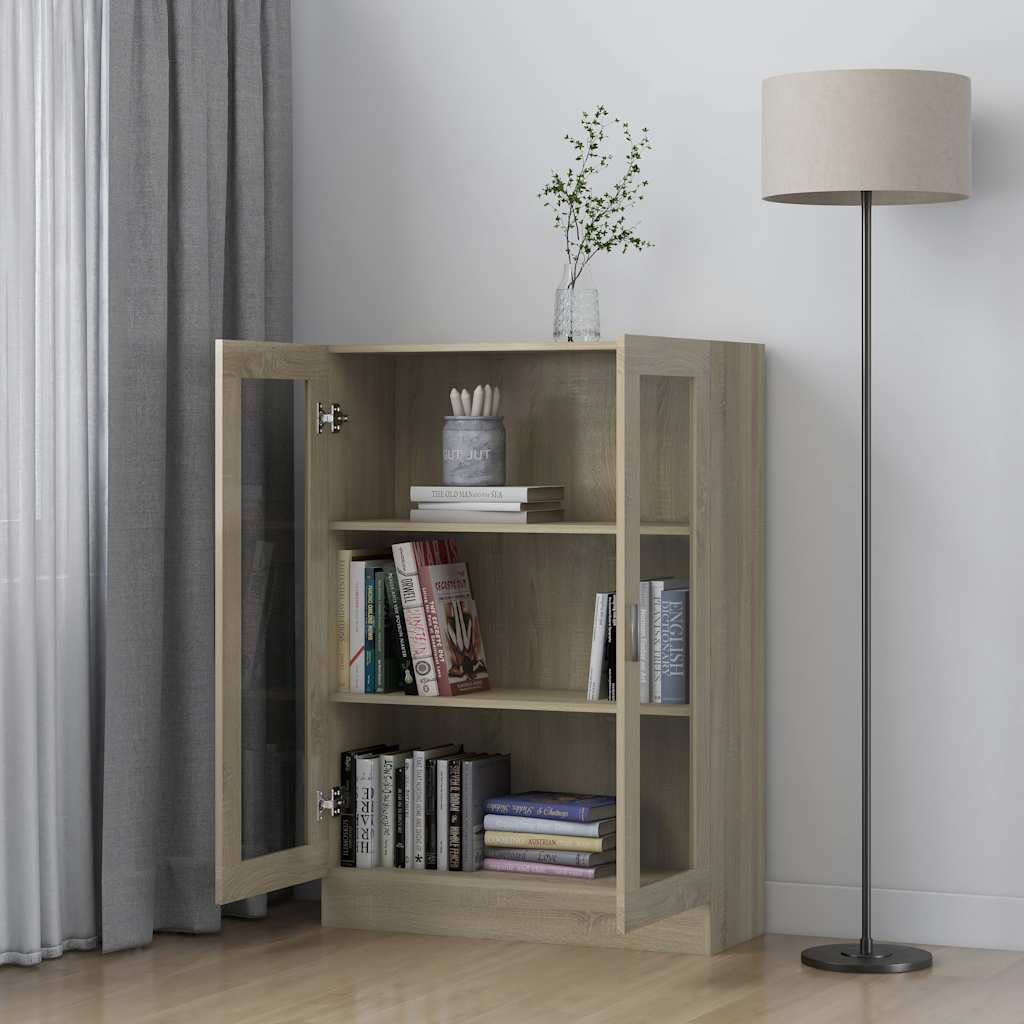 Vitrineskab Sonoma Eg 82,5x30,5x115 cm Træ Materiale