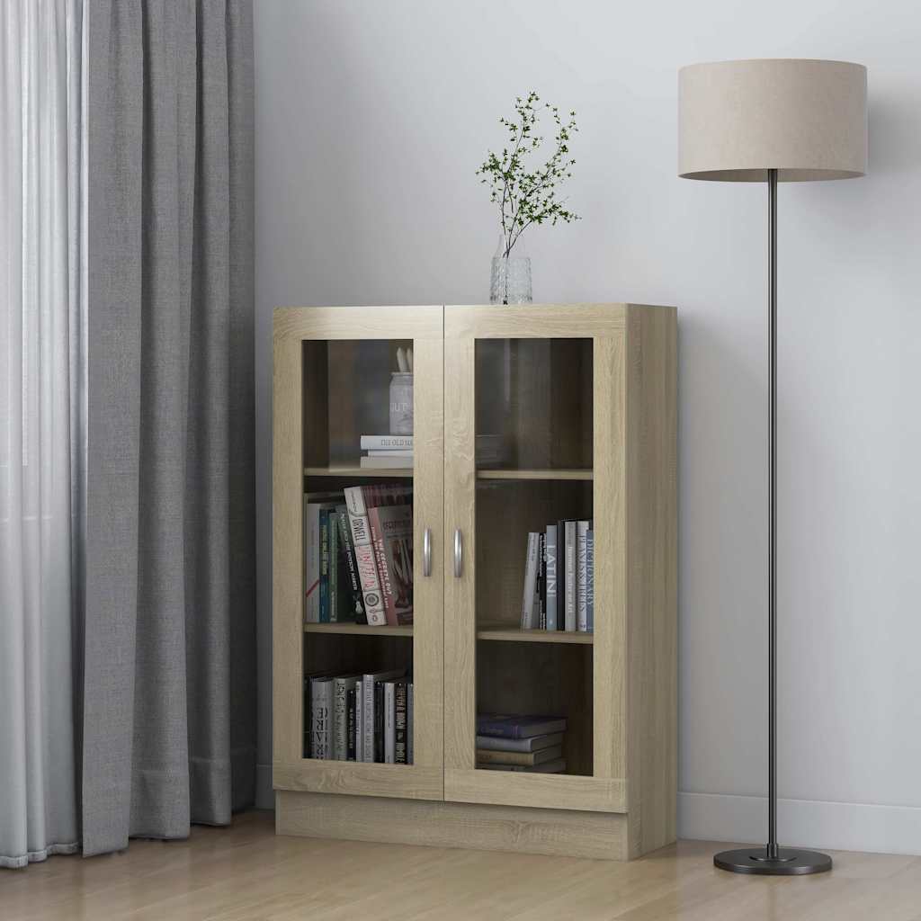 Vitrineskab Sonoma Eg 82,5x30,5x115 cm Træ Materiale