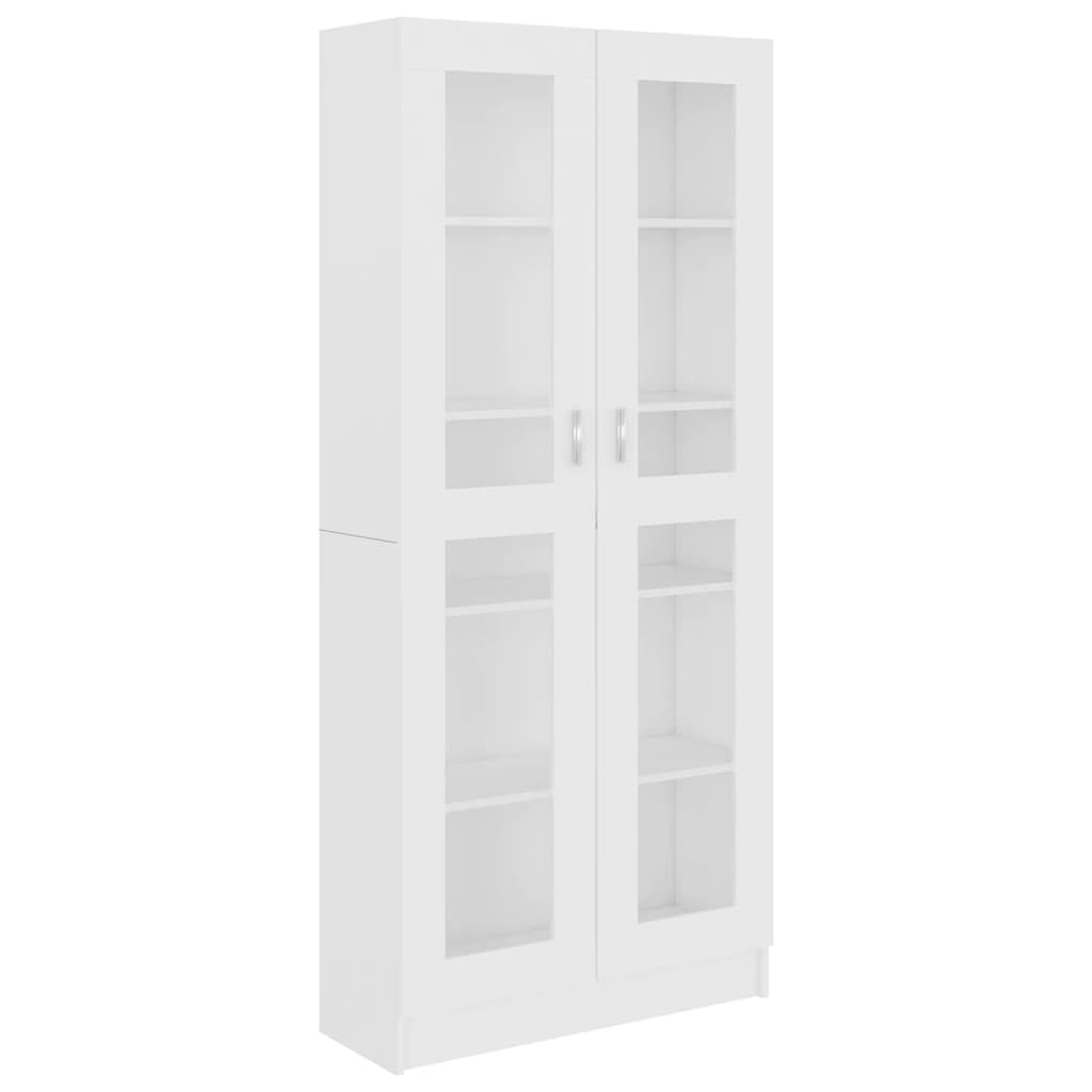 Vitrineskab Hvid 82,5x30,5x185,5 cm Træ Materiale