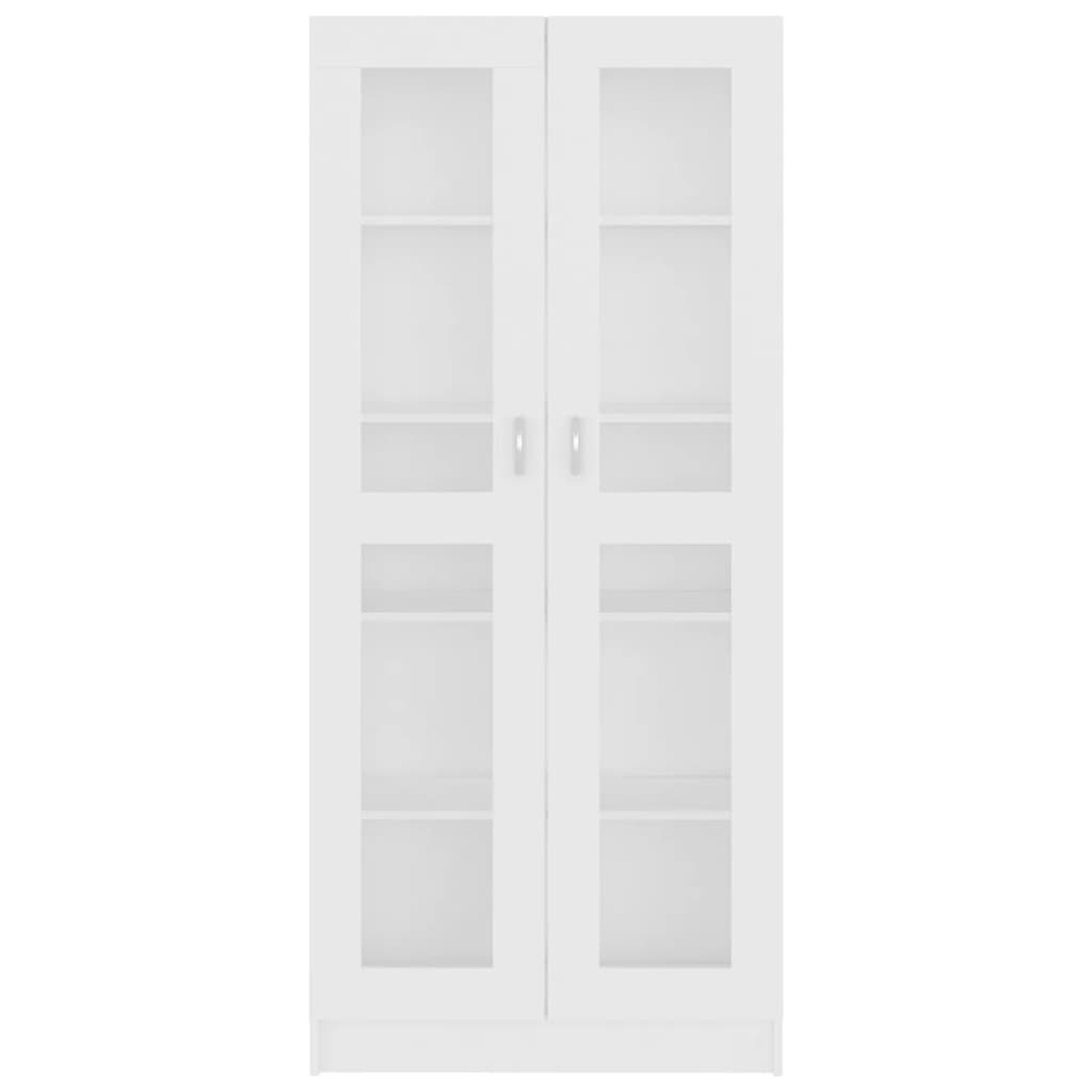 Vitrineskab Hvid 82,5x30,5x185,5 cm Træ Materiale