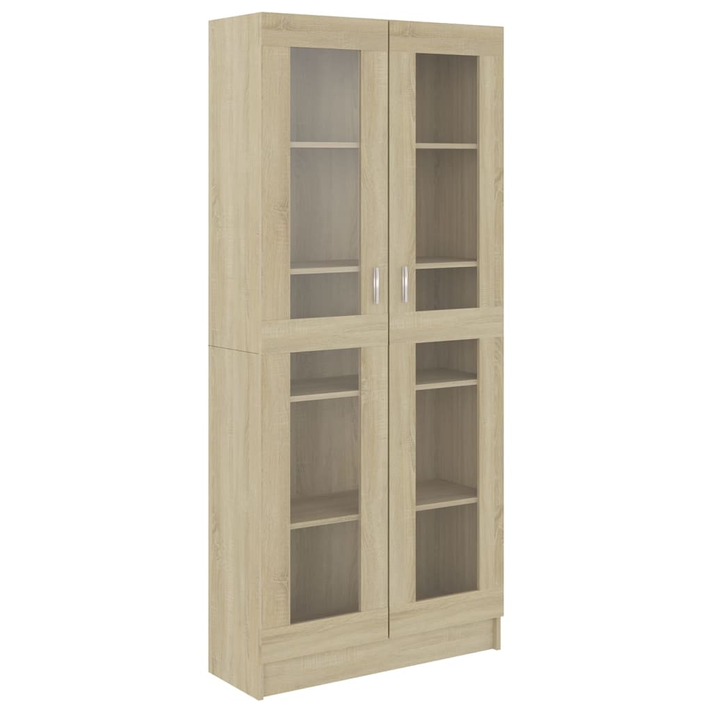 Vitrineskab Sonoma Eg 82,5x30,5x185,5 cm Træ Materiale