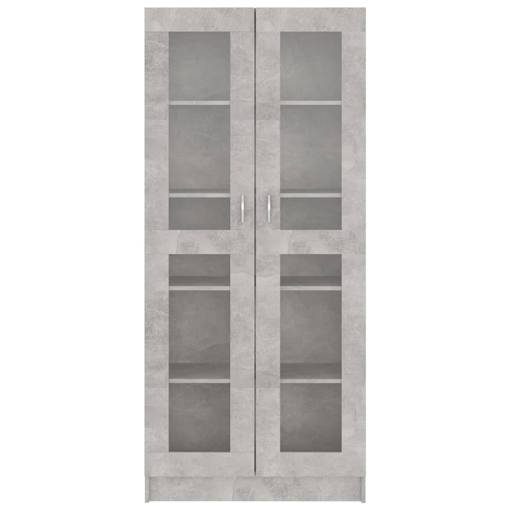 Vitrineskab Beton Grå 82,5x30,5x185,5 cm Træmateriale