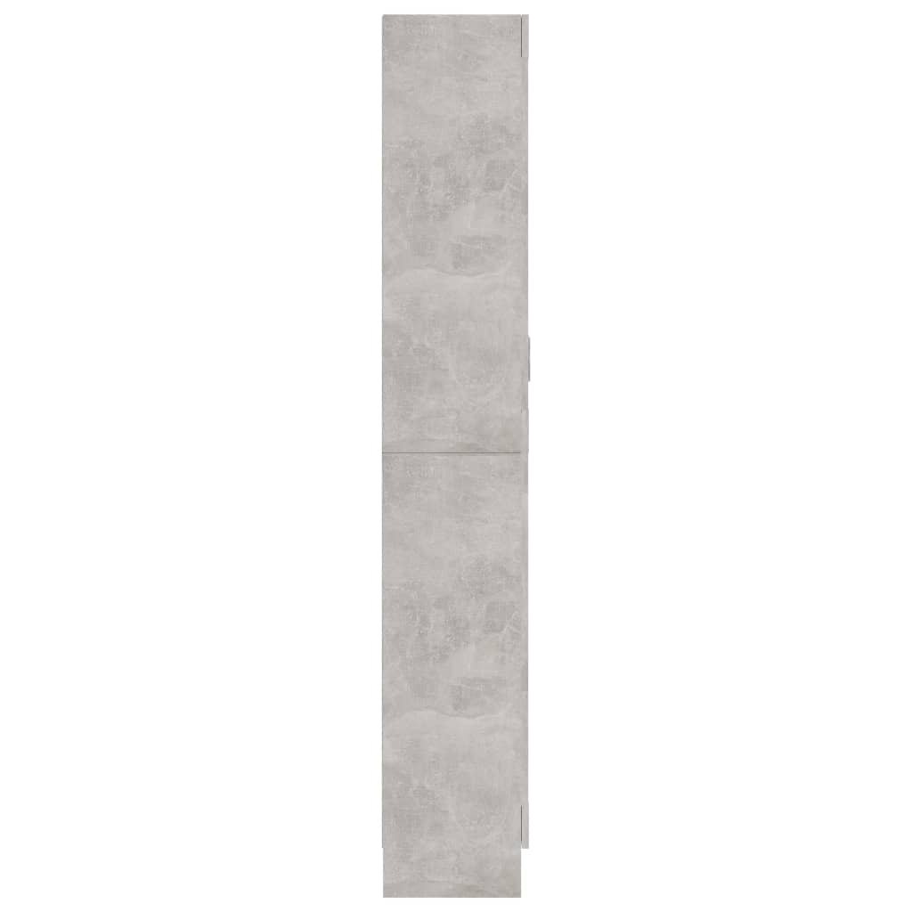 Vitrineskab Beton Grå 82,5x30,5x185,5 cm Træmateriale