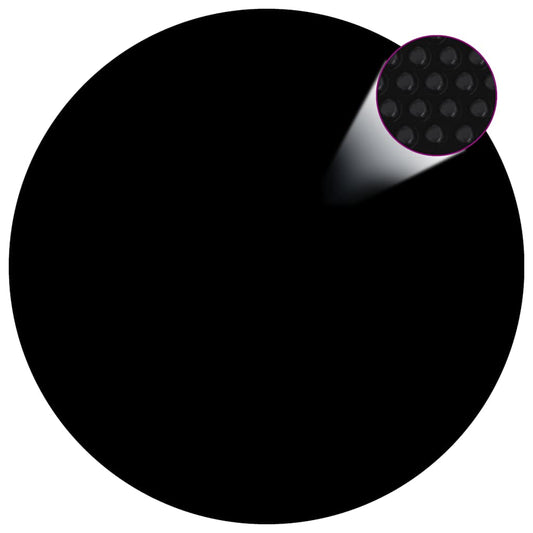 Treibende Pool-Solarplane PE 527 cm Schwarz und Blau