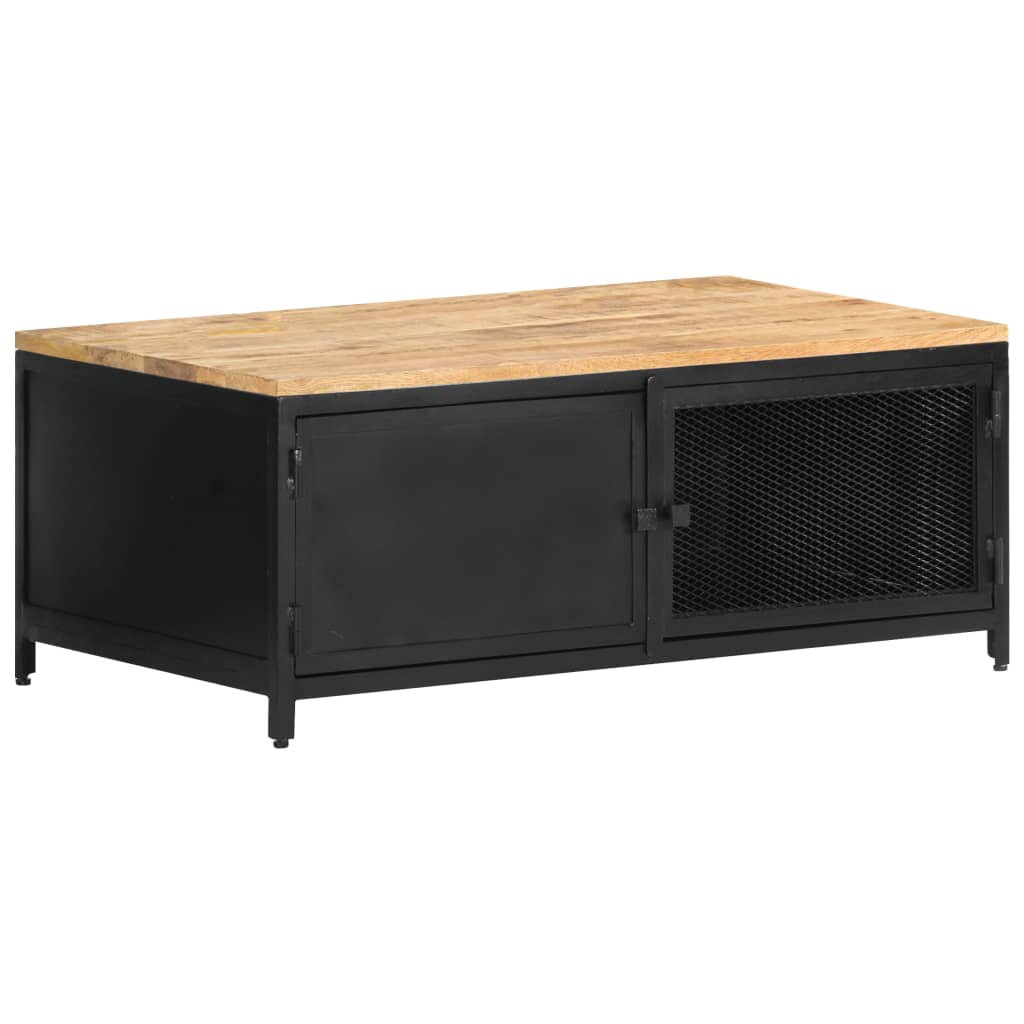Sofabord 90x50x37 cm Groft mango massivt træ