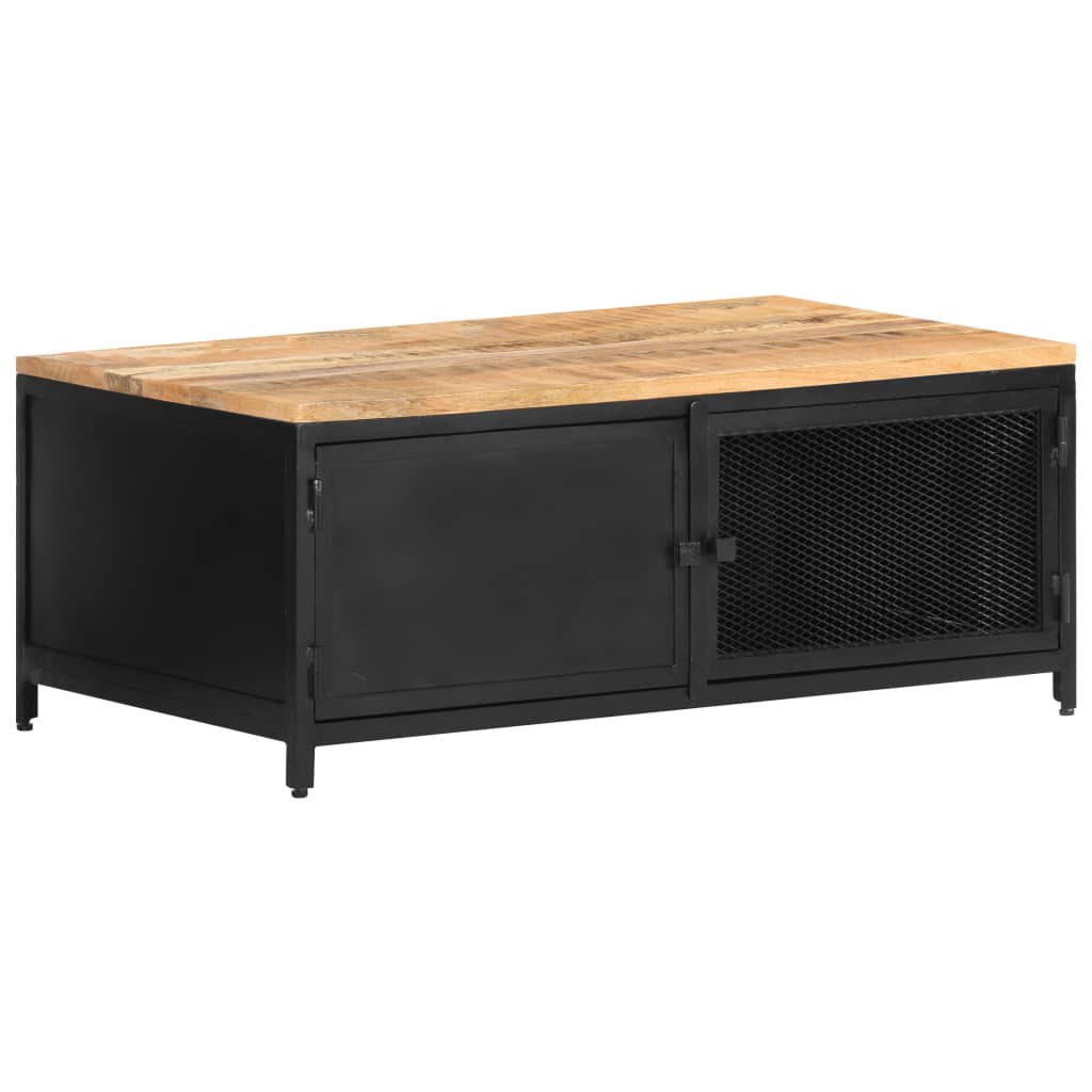 Sofabord 90x50x37 cm Groft mango massivt træ
