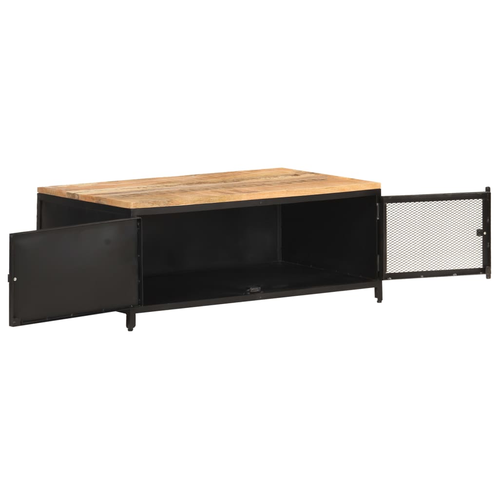 Sofabord 90x50x37 cm Groft mango massivt træ
